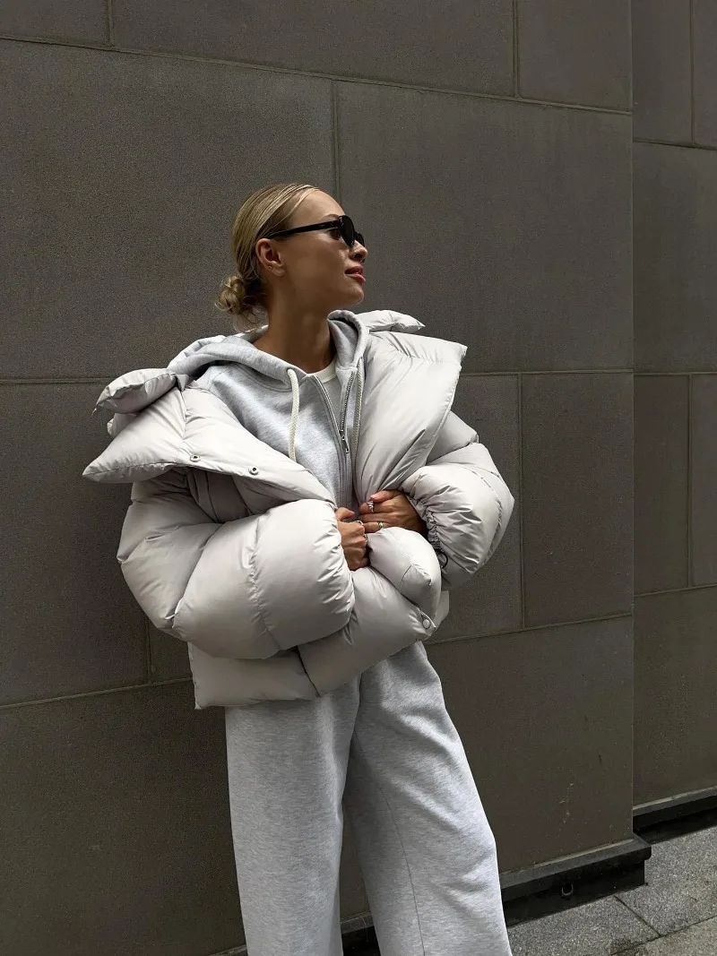 Thick Parkas Long Sleeve Top Women Autumn Winter Warm Coat Women's Street Fashion Hoodies Woman Cotton-padded Jacket 2025