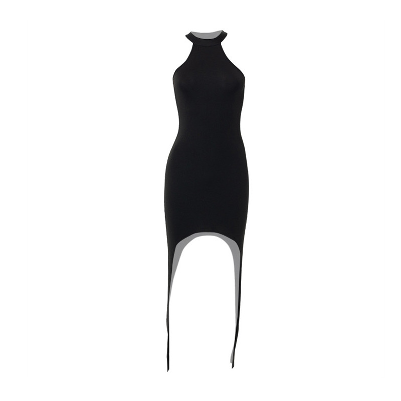 Black Dresses For Women Y2k Clothes Long Tassels Vestidos De Mujer O-neck Sleeveless Sexi Night Dress Hot Club Outfit Streetwear