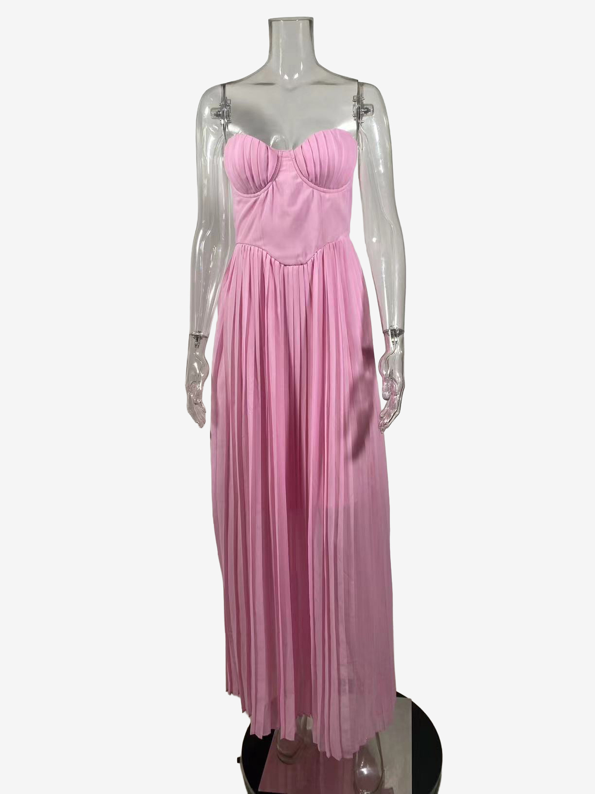 Pleated Corset Bustier Bodice Sleeveless Maxi Party Dress For Women 2026