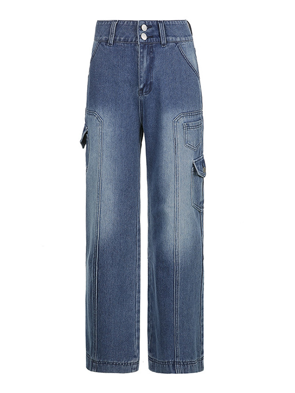 Bleached Pocket Cargo Jeans