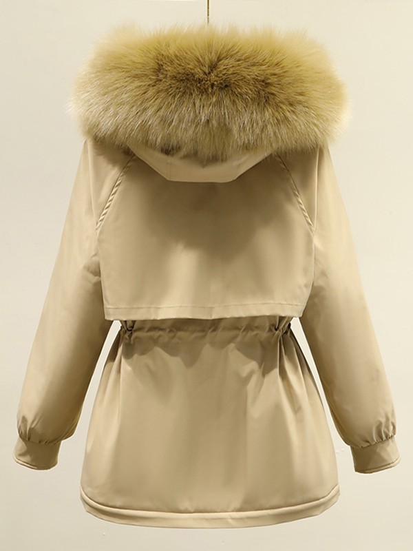 Faux Fur Hooded Parka Coat