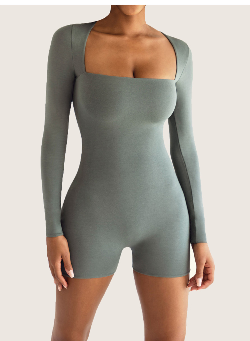 Sexy Slim Yoga Long Sleeve One Piece Ballet Dance One Piece Tight Sports Romper