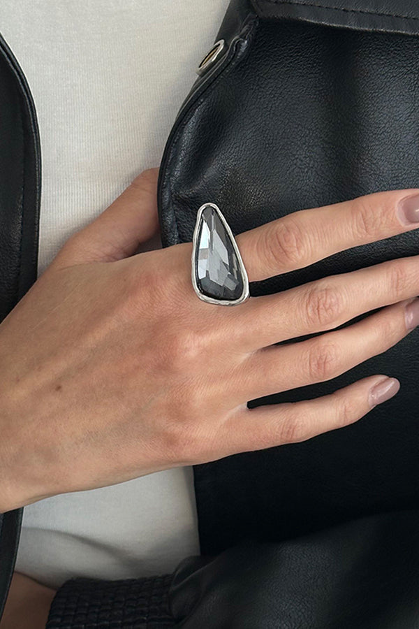 Geometric Square Metal-style Ring