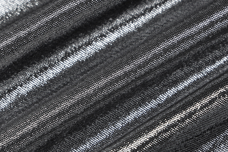 Metallic Coated Fabric Women Clothing Autumn Sexy Slim Solid Color Shoulder Sleeveless Sheath Dress