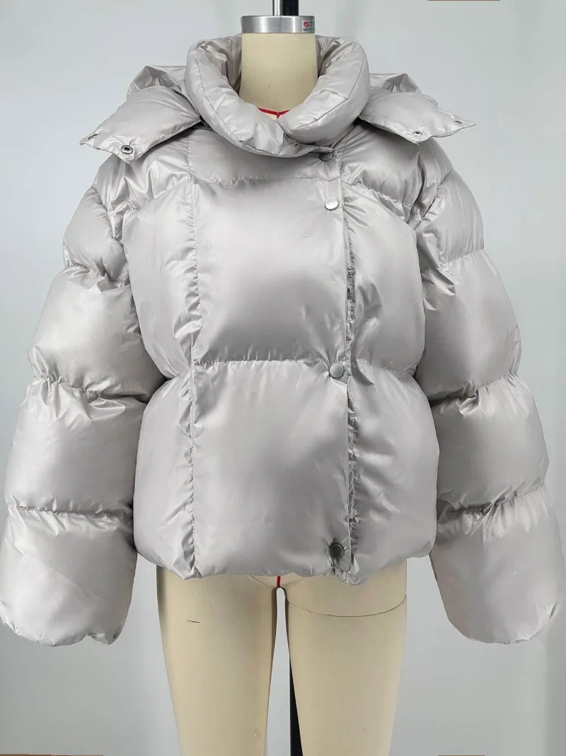 Thick Parkas Long Sleeve Top Women Autumn Winter Warm Coat Women's Street Fashion Hoodies Woman Cotton-padded Jacket 2025