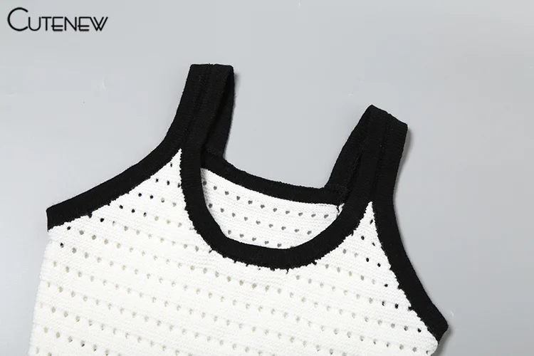 Casual Women Playsuits Basic Summer Panelled Sleeveless U-neck Stretch Holes Sheer Slim Rompers Female Concise One Piece