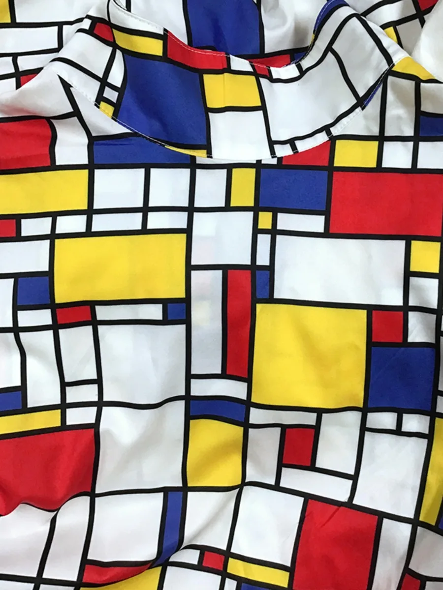 Plus Size Half Turtleneck Fold Design Shirt Dress Lantern Sleeve Loose Mock Neck Straight Drawstring Women's Dress