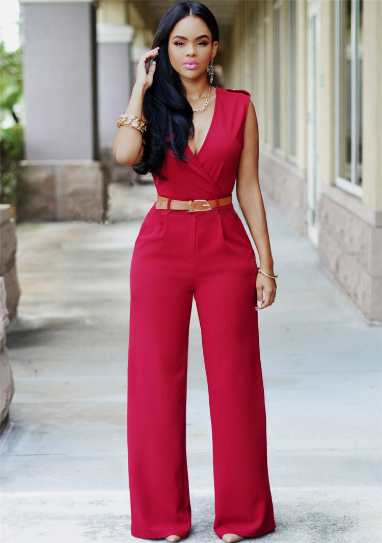 Summer High Waist Solid Color Casual Women Clothing V Neck Sleeveless Sexy Slim Fit Bodysuit