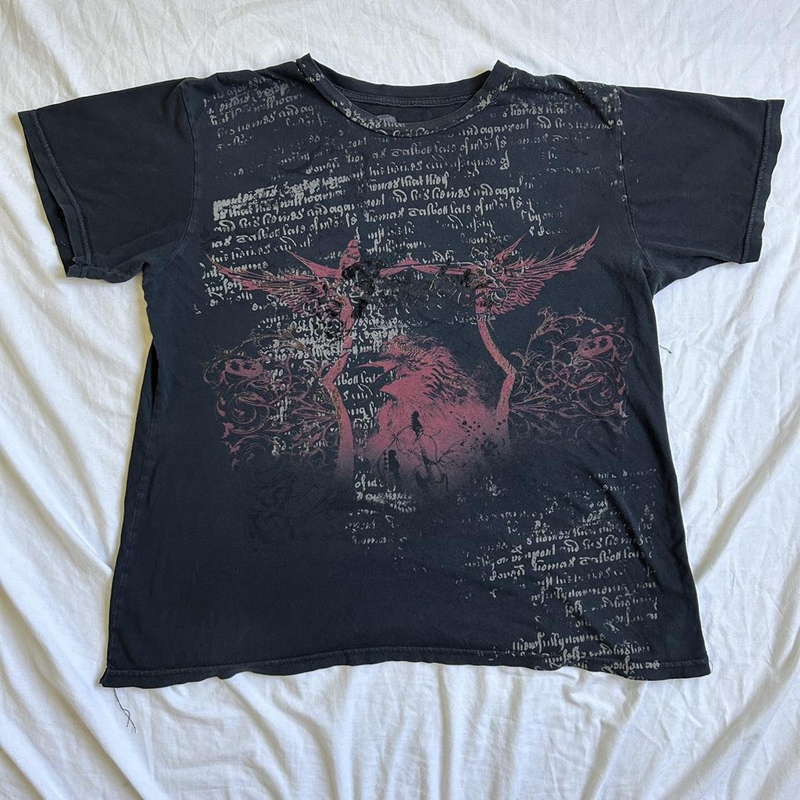 Y2K Grunge Cyber Goth Tee Vintage Skull Graphic Short Sleeve Crop Tops Japanese Kawaii 00s Retro Skater T-shirt Women Streetwear