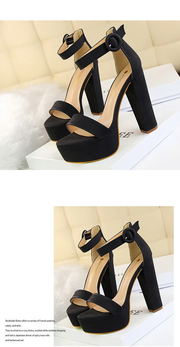 Elegant Sandals Women High Heels Pumps Super High Heel 13.5 Cm Sexy Women's Banquet Shoes Platform Heeled Sandals Summer