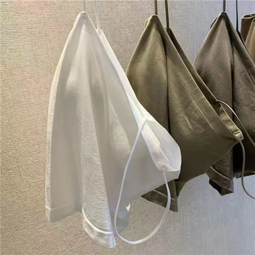 Basic Spaghetti Strap Tank Top Bra Summer White Tops For Women 2025 Backless Slim Sleeveless Camisole Cropped Bandeau Tops