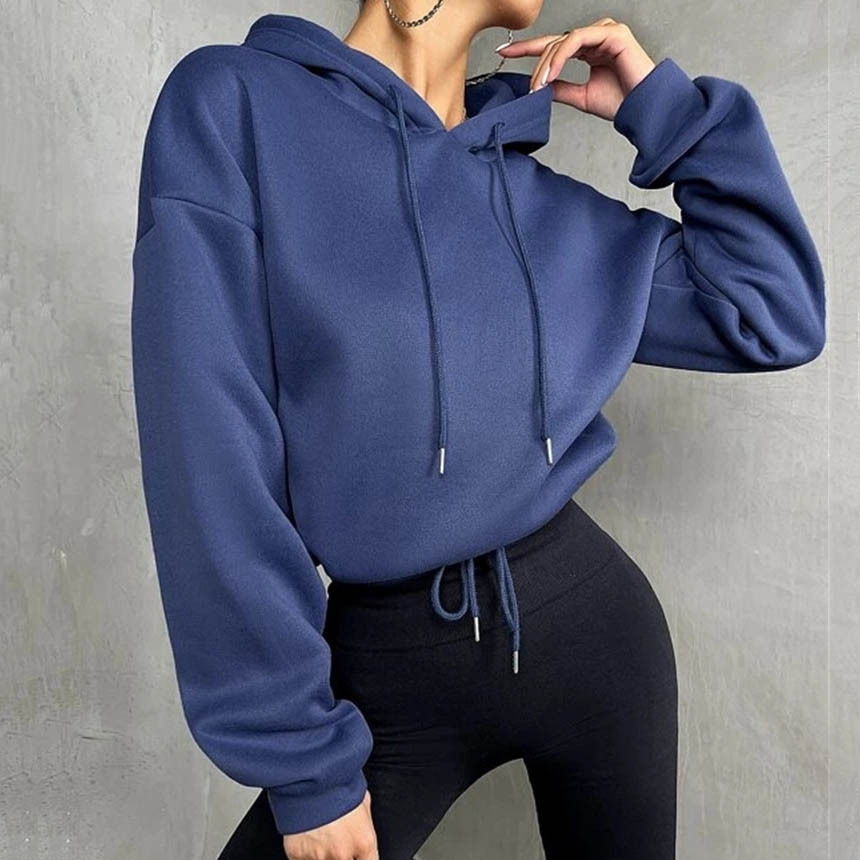 Autumn Women Clothing Pullover Sweatshirt Top Hooded Loose Women Sweatshirt
