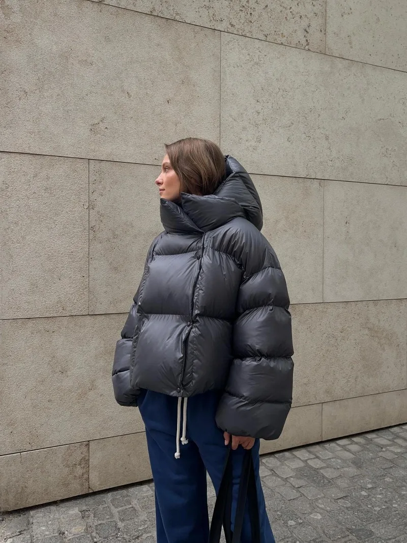 Thick Parkas Long Sleeve Top Women Autumn Winter Warm Coat Women's Street Fashion Hoodies Woman Cotton-padded Jacket 2025