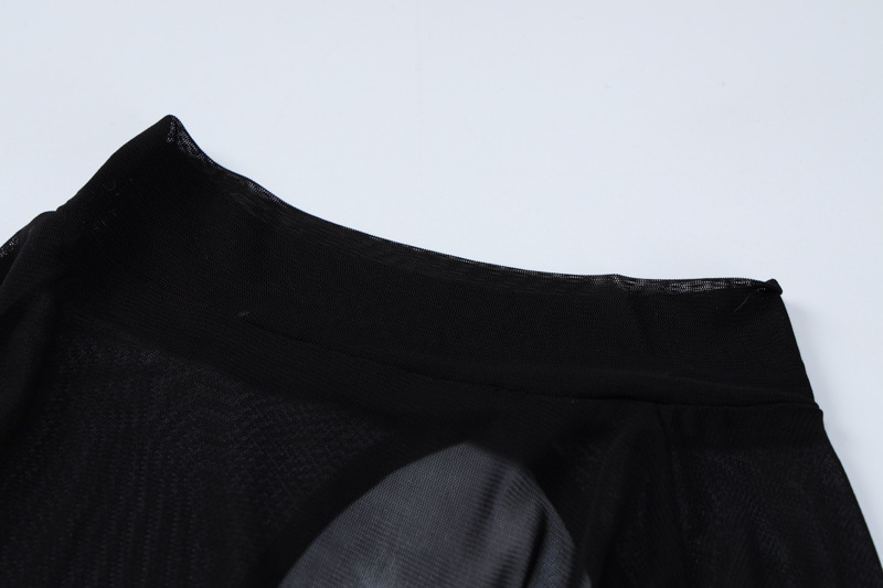 Winter Women Clothing Plush Mesh Stitching Sexy Night Club Hollow Out Cutout Maxi Dress Slim Dress