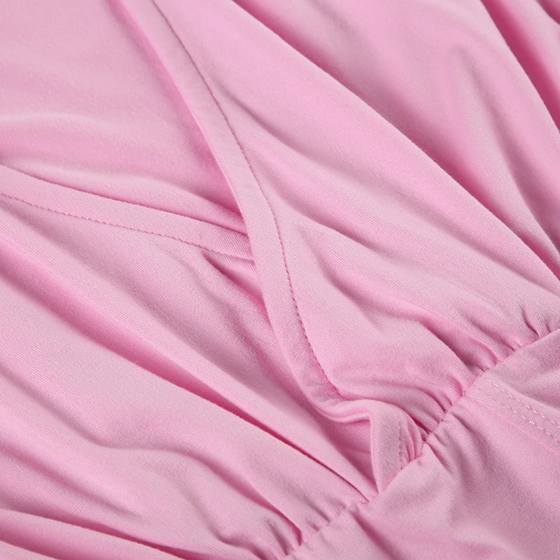 Hollow Out Back Sleeveless Boho Blouse Rompers Womens O Neck Solid Simple Casual Summer Vacation Beach Playsuits Pink