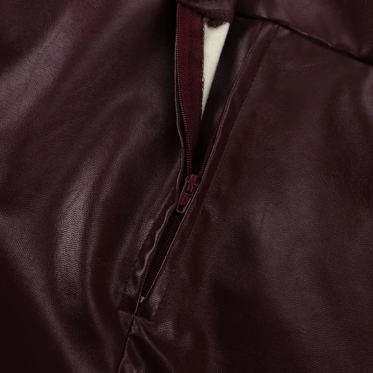 Vintage PU 2 Piece-Set Trousers Female Lace-Up Pocket Fashion Outwear Streetwear Autumn Patchwork Women's Pants Sets