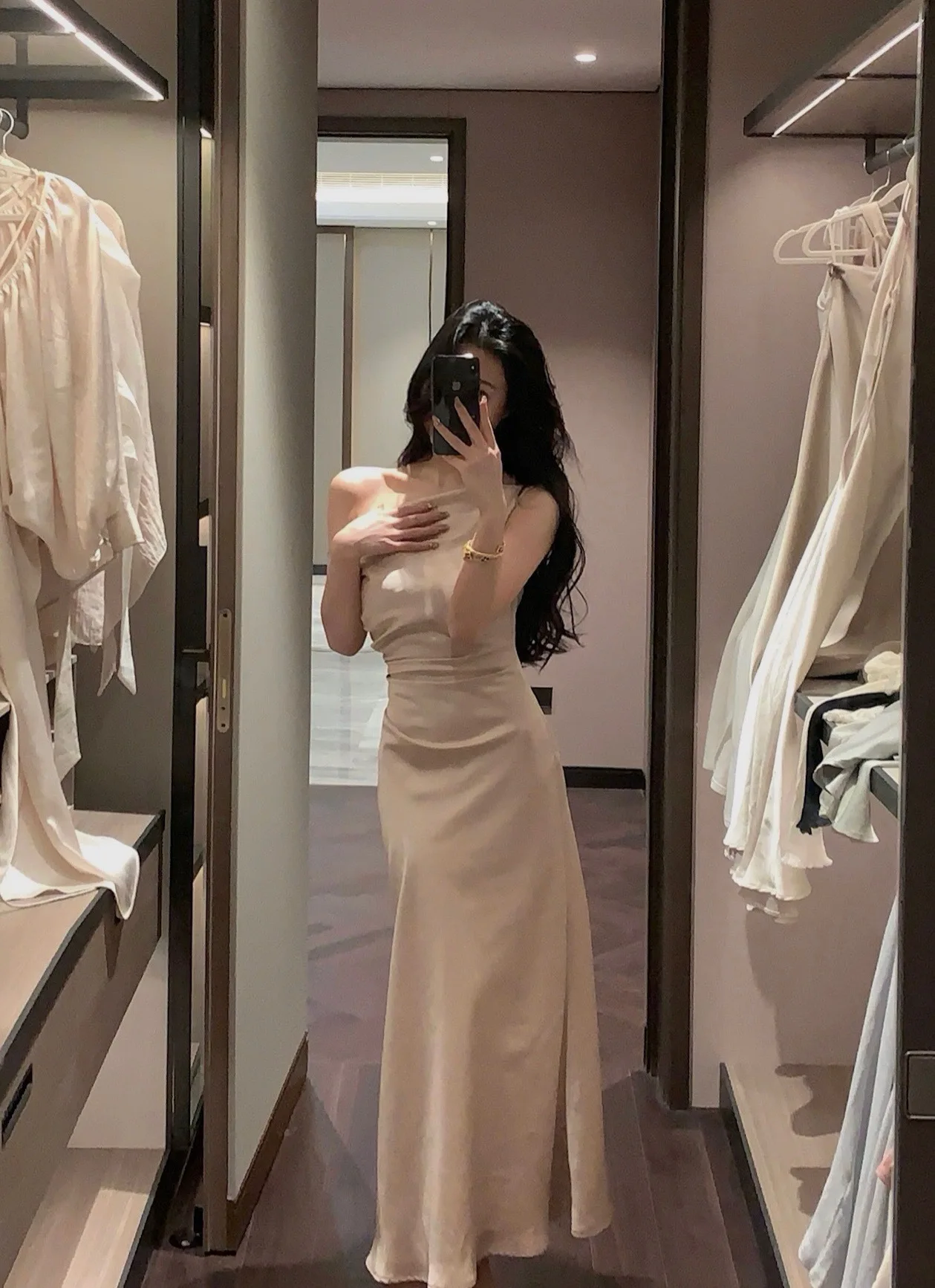 Elegant Bodycon Satin Long Dresses for Women Off Shoulder Solid French Mermaid Wedding Evening Party Dress Prom Robe Vestidos