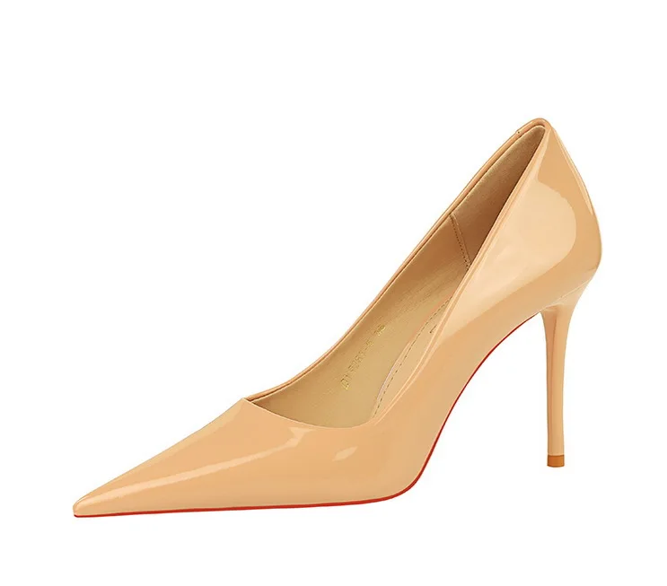 Shoes Patent Leather Women Pumps Sexy High Heels Pointed Lady Party Shoes Stilettos Women Heels Fashion Wedding Shoes