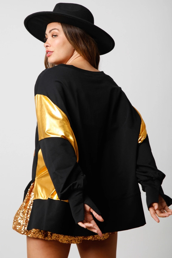 Autumn Winter Women Clothing Christmas Sequined Long Sleeve Top Pullover Casual Sweatshirt Women