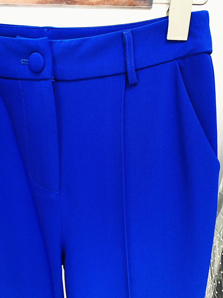 Star Business Wear One Button Cloth Cover Mid Length Suit Bell Bottom Pants Suit Two Piece Suit