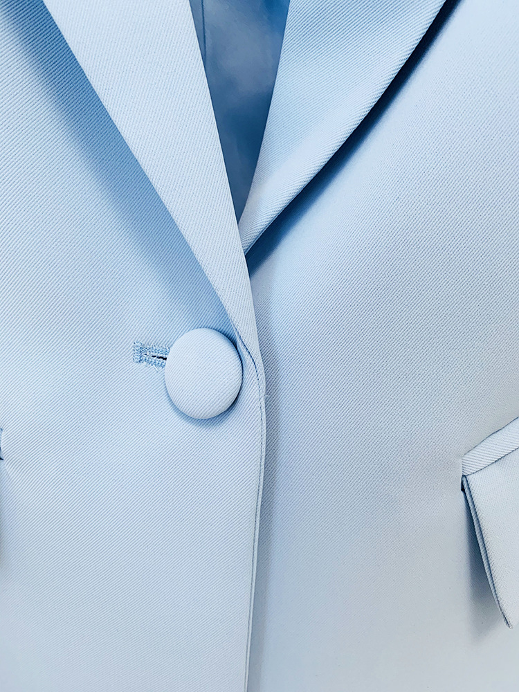 Women Star Business Wear One Button Cloth Cover Mid Length Suit Bell Bottom Pants Suit Two Piece Suit