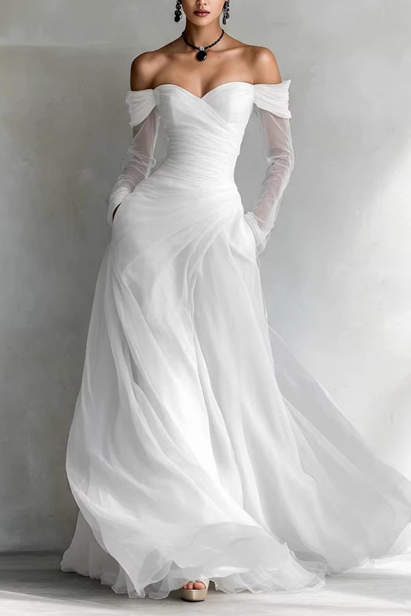 Giselle Ruched Sweetheart Maxi Dress