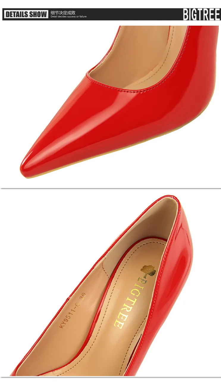 Shoes Patent Leather Shoes Woman Pumps High Heels Stiletto Heels 10.5 Cm Red Wedding Shoes Bridal Shoes Women Heels