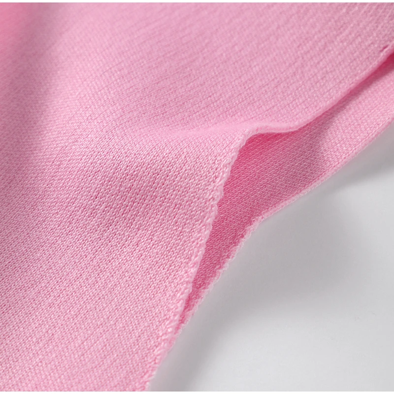 Elegant Knit Short Vest for Women V Neck Single Breasted Sleeveless Waistcoat Pink Top Female New Lady Classic Streetwear