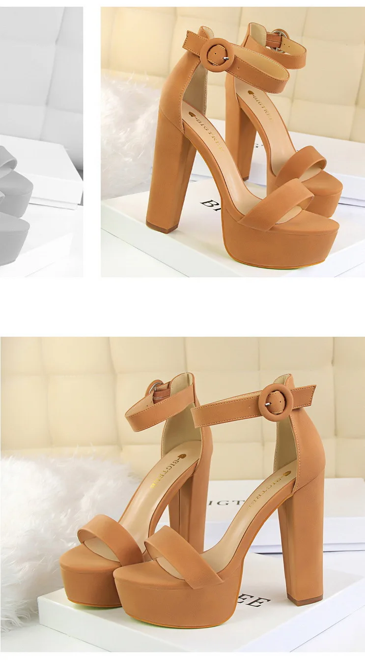 Elegant Sandals Women High Heels Pumps Super High Heel 13.5 Cm Sexy Women's Banquet Shoes Platform Heeled Sandals Summer