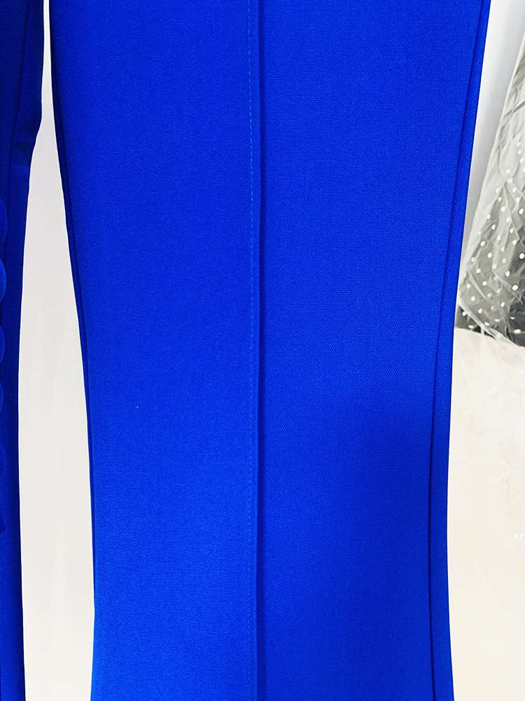 Star Business Wear One Button Cloth Cover Mid Length Suit Bell Bottom Pants Suit Two Piece Suit