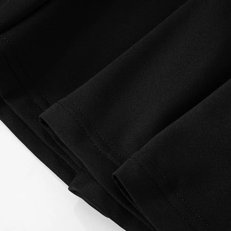 Patchwork Fashion 2 Piece-Set MIni Skirt For Women Lace-Up Contrast Backless Cropped Top And High Waist Skirt Sets Female