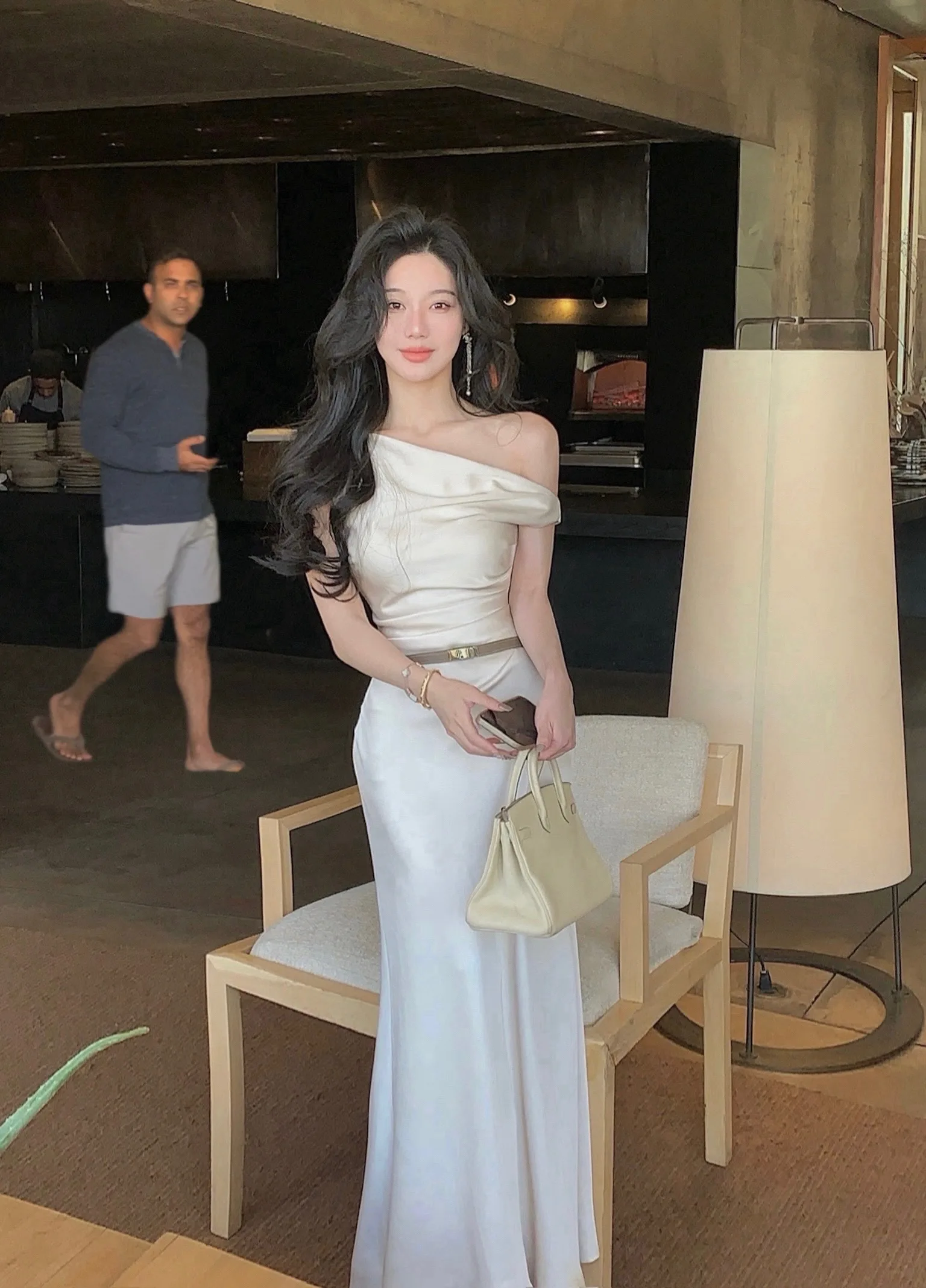 Elegant Bodycon Satin Long Dresses for Women Off Shoulder Solid French Mermaid Wedding Evening Party Dress Prom Robe Vestidos