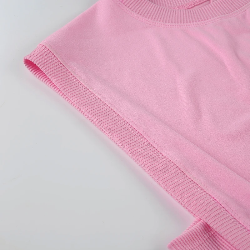 Hollow Out Back Sleeveless Boho Blouse Rompers Womens O Neck Solid Simple Casual Summer Vacation Beach Playsuits Pink