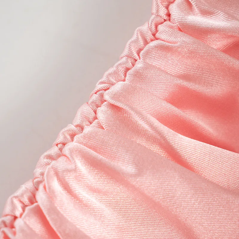 Folds Skirt Mini Skirt Women's Solid Elastic Waist Fashion Patchwork Ball Gown Summer New Mini Skirt Female