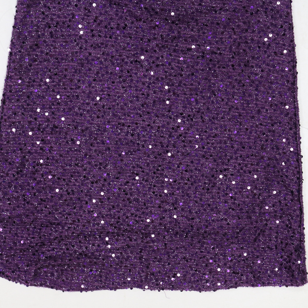 Black Paillette Feather Stitching Sequin Sexy Evening Dress Maxi Dress for Women