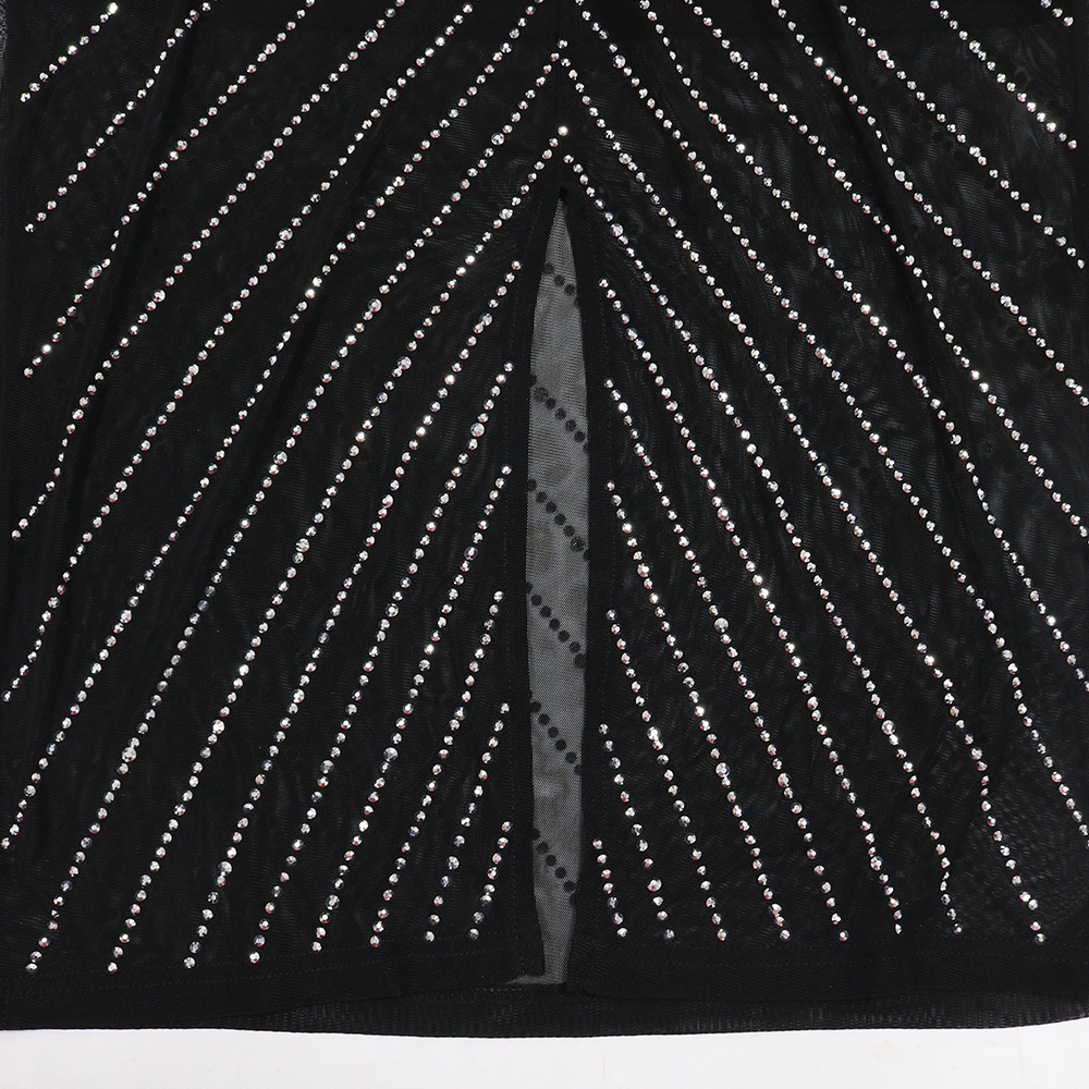 Women Wear Drilling Slim Fit Long Sleeve Narrow Slim Fit Dress
