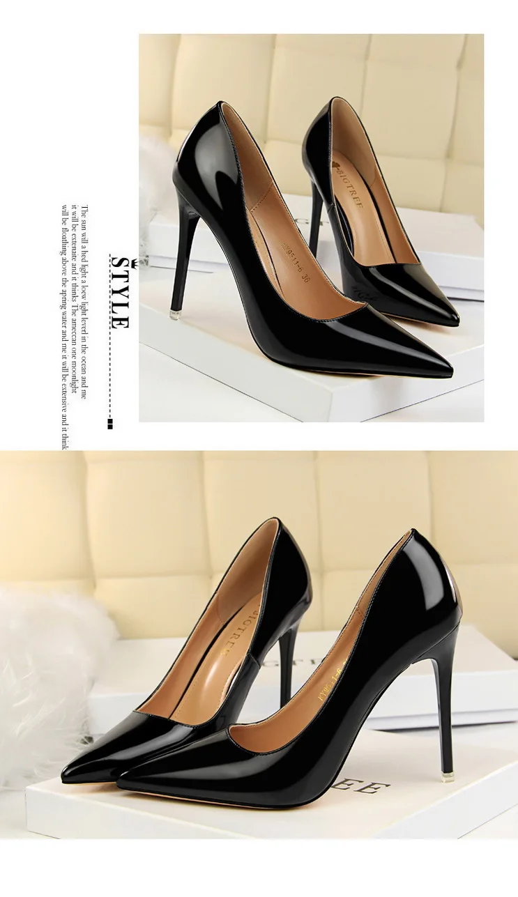 Shoes Patent Leather Shoes Woman Pumps High Heels Stiletto Heels 10.5 Cm Red Wedding Shoes Bridal Shoes Women Heels