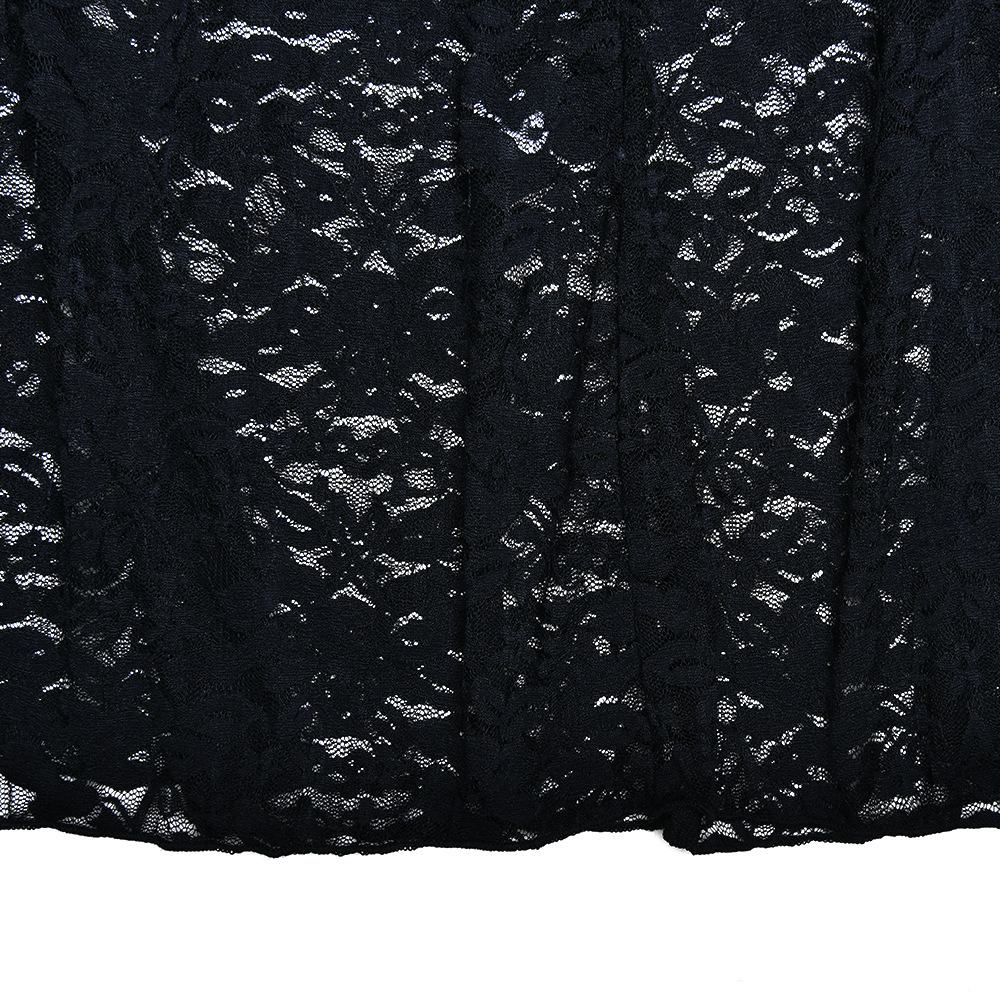 Lace See Through Two Piece Women Sexy Sexy All Match High Waist with Straps Long Skirt Set