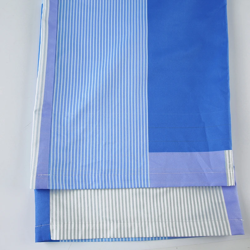Grunge Aesthic Color Block Blue Stripe Baggy Trousers For Women Elastic Waist Loose Casual Woven Pants Lazy Homewear