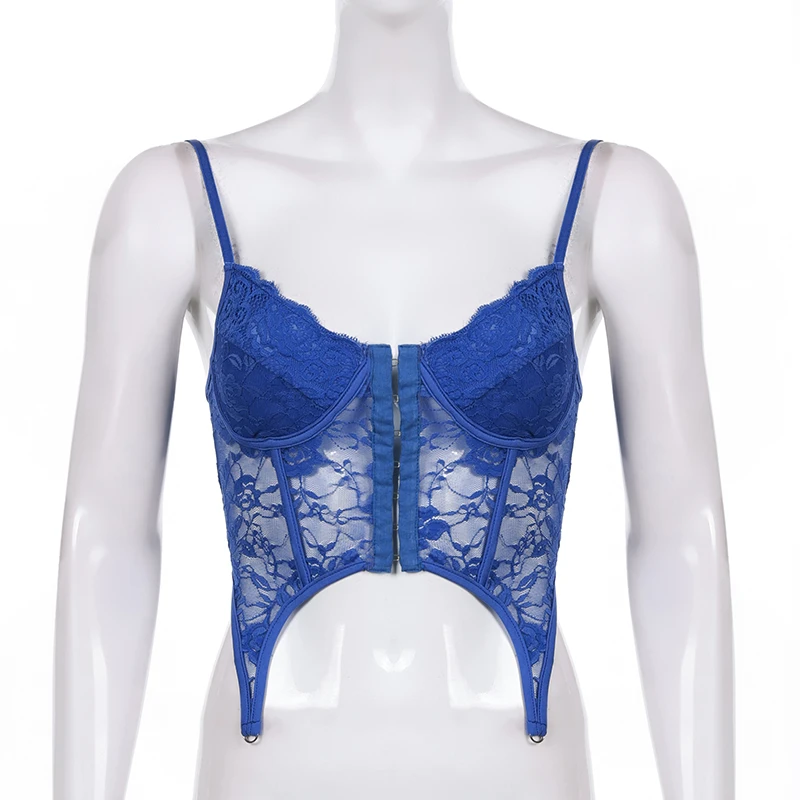 Sexy Women Camisole Backless Cross Bandage V Neck Lace Crop Top Aesthetic Ladies Tank Vest Y2K Sleeveless Clubwear