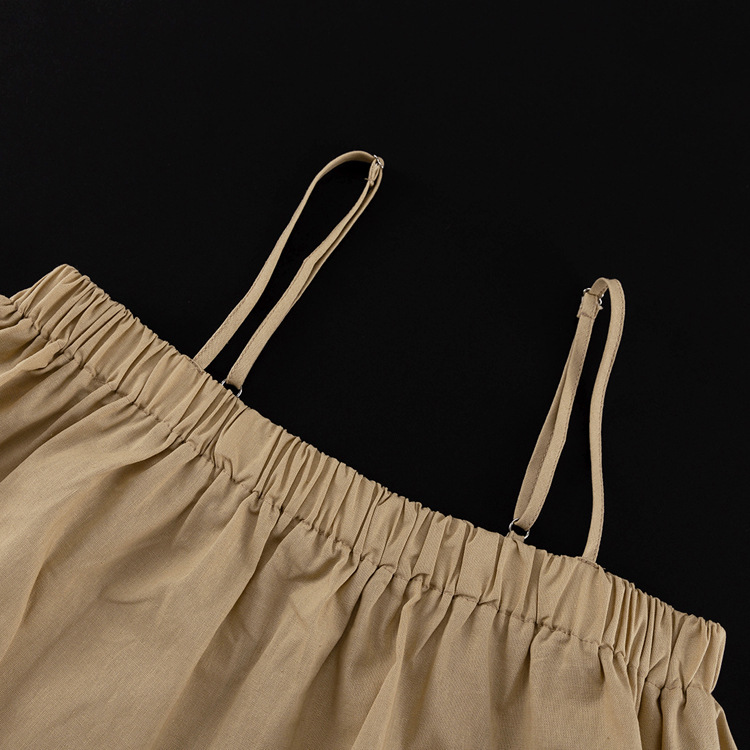 Women Clothing Sexy Puffy Camisole Wide Leg Pants Sexy Suit Summer Two Piece Suit