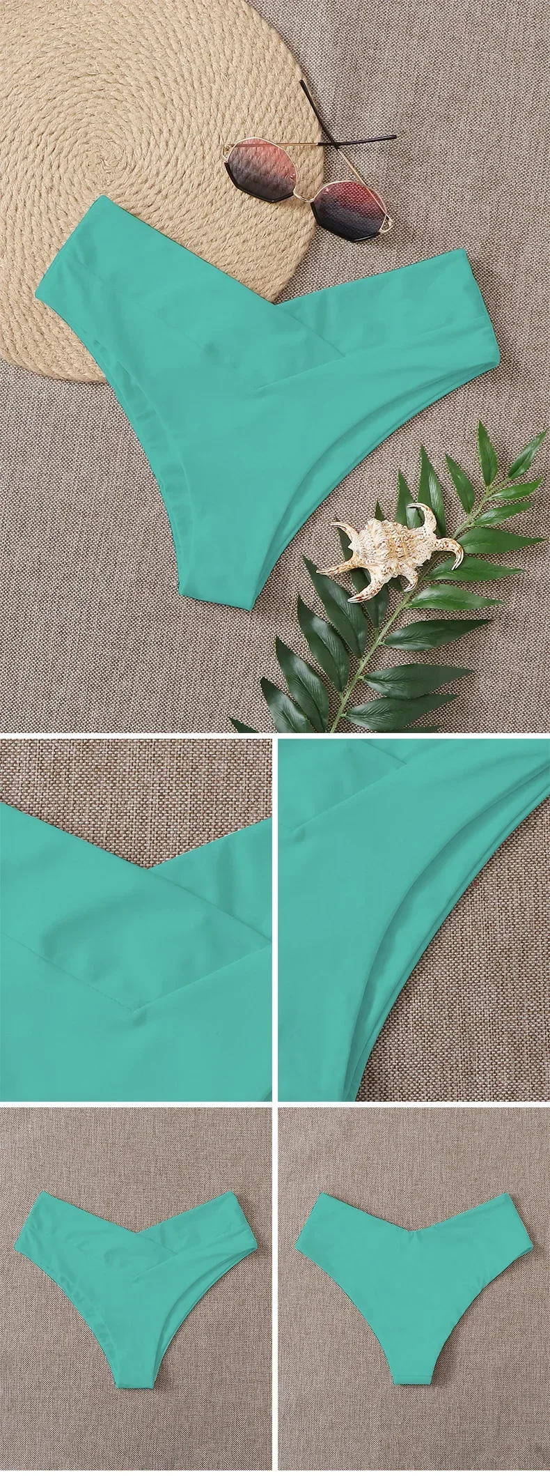 Fashion Women Solid Bikini Thong Underwear Swimsuit Swimwear Trunks Women Bikini Swim Thong Bottoms V Swimwears