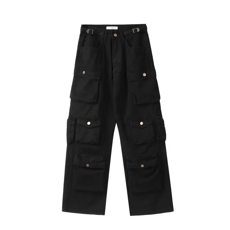 Multiple Pockets Cargo Pants For Women Loose High Waist Fashion Sweatpants Women's Baggy Streetwear Pant Woman Trousers
