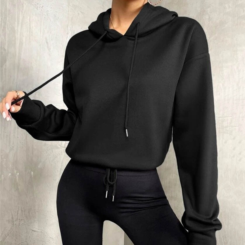 Autumn Women Clothing Pullover Sweatshirt Top Hooded Loose Women Sweatshirt