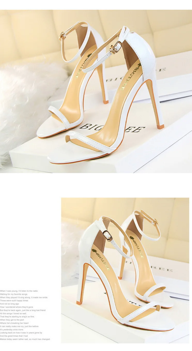 Shoes Super High Heels 11cm Women Shoes Patent Leather Woman Pumps Sexy Women Heels Stiletto Open Toe Ladies Shoes 2021