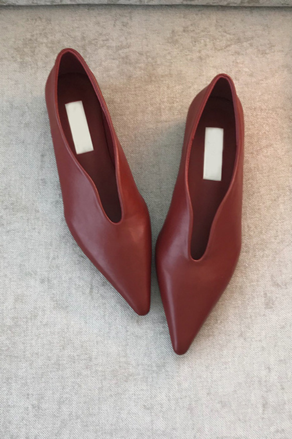 Retro Pointed-toe Low-cut Flat Shoes