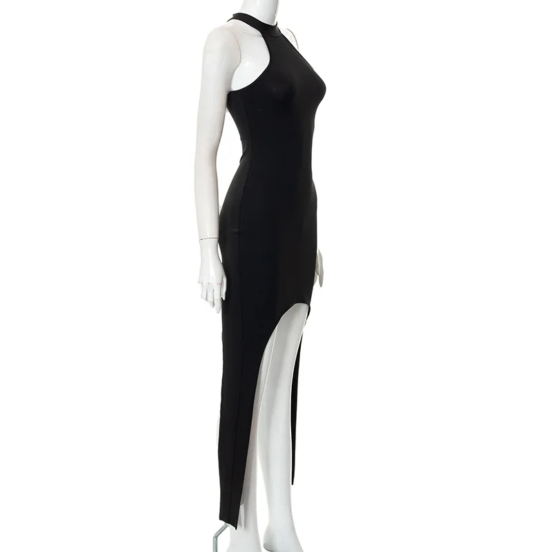 Black Dresses For Women Y2k Clothes Long Tassels Vestidos De Mujer O-neck Sleeveless Sexi Night Dress Hot Club Outfit Streetwear