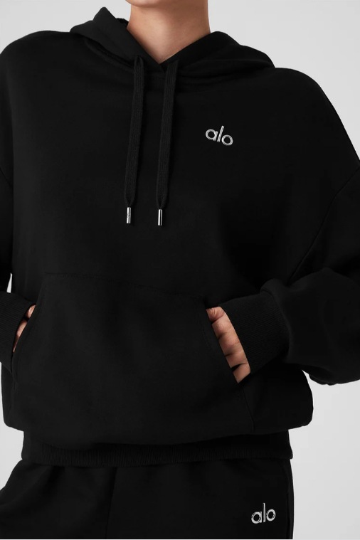 Autumn Winter Sports Hoodie 3D Emboridery Label Loose Women Warm Hoodie Sets