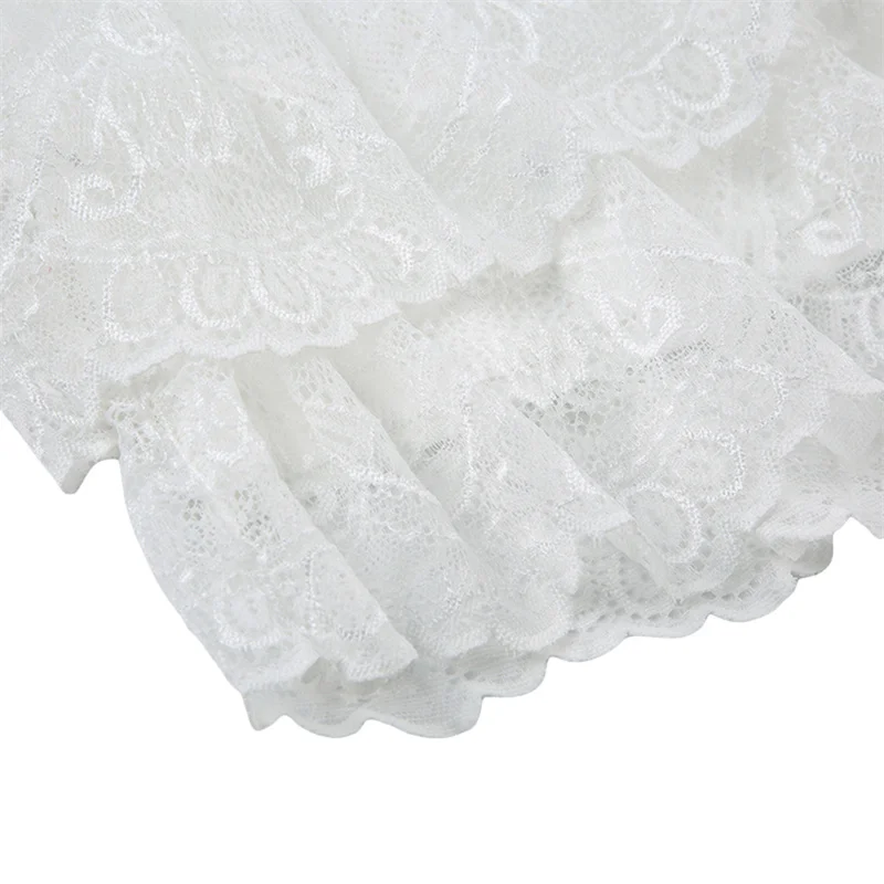 y2k Lace Skirt Women Fairycore Clothing Elastic Low Waist Tiered Skirt Lolita Kawaii Skirts 2000s Clothes Streetwear