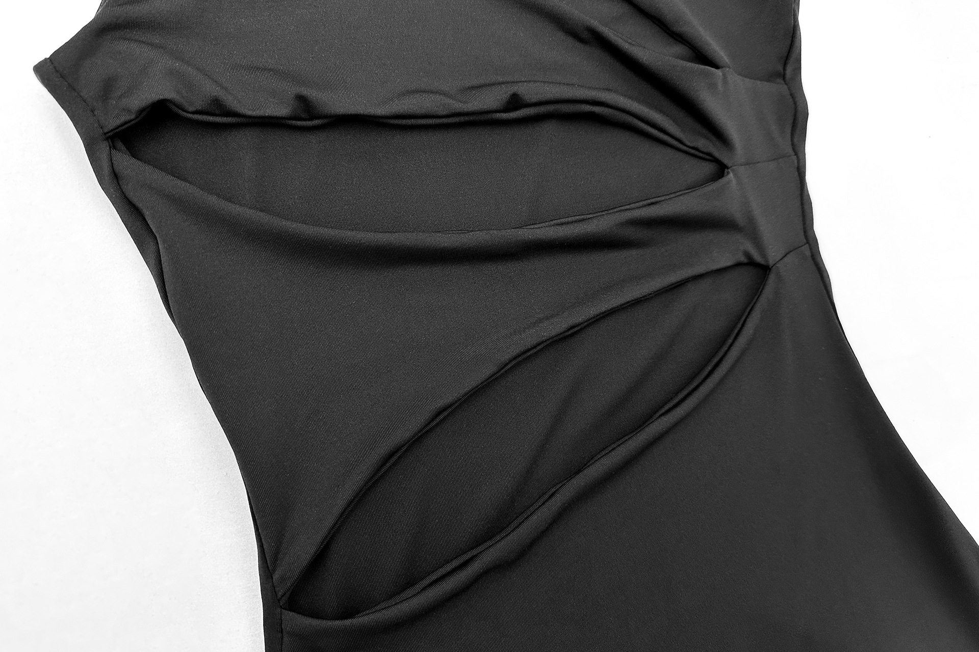 Arrival One Shoulder Sleeveless Dress Autumn Sexy Oblique Shoulder Hollow Out Cutout Sheath Dress